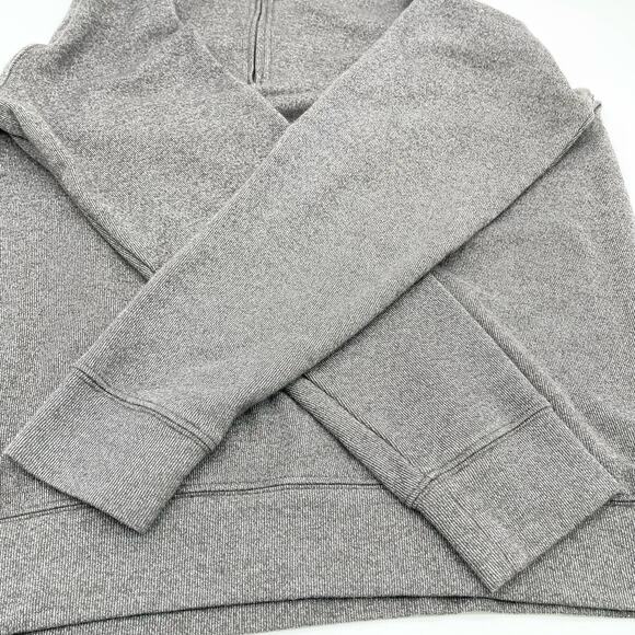 Magaschoni Sweater Mens Medium 1/4 Zip Mock Neck Gray Minimalist Classic Dad - Picture 6 of 6